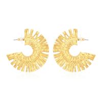 Zinc Alloy Stud Earring, Geometrical Pattern, gold color plated, fashion jewelry & for woman 