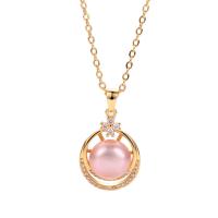 Cultured Freshwater Pearl Brass Pendant, with Freshwater Pearl, plated & for woman 