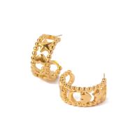 Stainless Steel Stud Earring, 304 Stainless Steel, Vacuum Plating, fashion jewelry & for woman, golden 