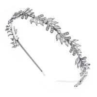 Bridal Hair Band, Zinc Alloy, silver color plated, for woman & with rhinestone, silver color 