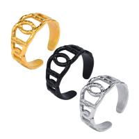 Stainless Steel Finger Ring, 304 Stainless Steel, Vacuum Ion Plating, fashion jewelry & Unisex 9.7mm 