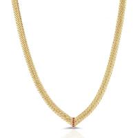 Zirkonia Edelstahl Halskette, 304 Edelstahl, 18K vergoldet, verschiedene Größen vorhanden & Micro pave Zirkonia & für Frau, keine, Länge:ca. 15.35 ZollInch, ca. 17.72 ZollInch, verkauft von PC