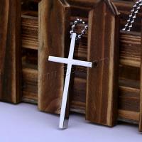 Stainless Steel Cross Pendants, 316L Stainless Steel, Vacuum Ion Plating Approx 2mm 
