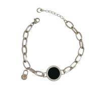Titanium Steel Bracelet & Bangle, Vacuum Ion Plating, fashion jewelry & for woman 193mm 
