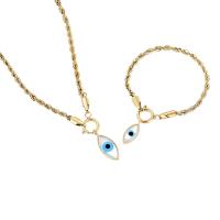 Evil Eye Jewelry Bracelet, Titanium Steel, Vacuum Ion Plating & for woman & enamel 