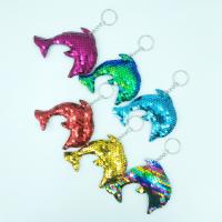 PET Key Clasp, with Zinc Alloy, Dolphin, 6 pieces & portable & Unisex, mixed colors 