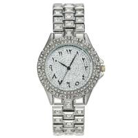 Women Wrist Watch, Zinc Alloy, with Glass & 304 Stainless Steel, waterproofless & Chinese movement & for woman & with rhinestone 