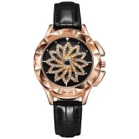 Women Wrist Watch, Zinc Alloy, with Leather & Glass, Life water resistant & Chinese movement & for woman & with rhinestone Approx 9.06 Inch 