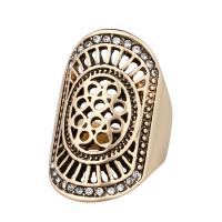 Rhinestone Zinc Alloy Finger Ring, plated, fashion jewelry & for woman & with rhinestone 32mm 