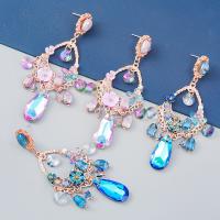 Acrylic Drop Earring, Zinc Alloy, with Resin & Acrylic, gold color plated, fashion jewelry & for woman 