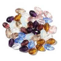 Teardrop Crystal Beads, DIY & faceted & mixed, multi-colored, 11-12mm, Approx 