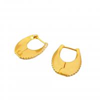 Rhinestone Brass Drop Earring, plated, for woman & with rhinestone 