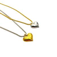 Brass Jewelry Necklace, Heart, plated, Unisex Approx 45 cm 