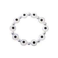 Evil Eye Jewelry Bracelet, Resin, with Zinc Alloy, silver color plated, elastic & Unisex .1 Inch 