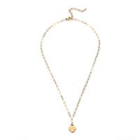 Collier de bijoux en acier inoxydable, Acier inoxydable 304, avec 1.97inch chaînes de rallonge, coeur, bijoux de mode & pour femme, plus de couleurs à choisir, 2.5mm,10mm Environ 17.72 pouce, Vendu par PC