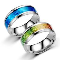 Couple Finger Rings, Titanium Steel, Unisex & enamel 