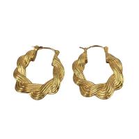 Brass Hoop Earring, gold color plated, fashion jewelry & for woman, gold 