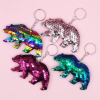 PET Key Clasp, with Zinc Alloy, Bear, portable & 4 pieces & Unisex, mixed colors 