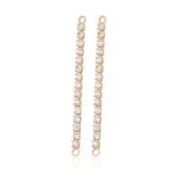 Cubic Zirconia Micro Pave Brass Connector, gold color plated, DIY & micro pave cubic zirconia Approx 1.5mm 