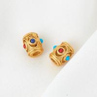 Brass Spacer Beads, gold color plated, DIY & enamel 