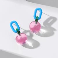 Acrylic Drop Earring, stoving varnish, fashion jewelry & for woman 