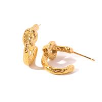 Stainless Steel Stud Earring, 304 Stainless Steel, Vacuum Plating, fashion jewelry & for woman, golden 