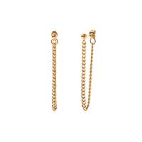 Stainless Steel Drop Earring, 304 Stainless Steel, Vacuum Plating, fashion jewelry & for woman, golden 