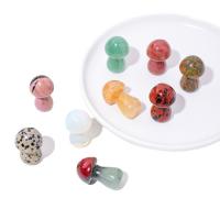 Decoración de semi piedras preciosas, Piedra natural, champiñon, diferentes materiales para la opción, más colores para la opción, 38mm, Vendido por UD