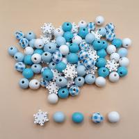 Printing Wood Beads, with Linen, stoving varnish, DIY, mixed colors, 16mm,20mm Approx 10 m 