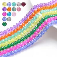 Round Crystal Beads, stoving varnish, DIY & crackle 8mm, Approx 