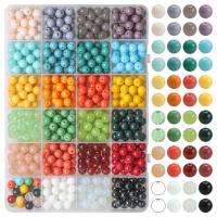 Perles de verre mixte, Des billes de verre, avec Boîte en plastique, Rond, poli, DIY, multicolore Environ îte, Vendu par boîte