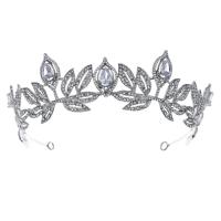 Bridal Tiaras, Zinc Alloy, silver color plated, for woman & with rhinestone, silver color 