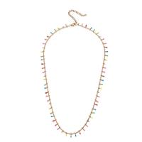 Stainless Steel Chain Necklace, 304 Stainless Steel, with 1.97inch extender chain, fashion jewelry & for woman & enamel Approx 17.72 Inch 