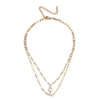 Collier de bijoux en acier inoxydable, Acier inoxydable 304, avec cristal, avec 3.94inch chaînes de rallonge, Double couche & bijoux de mode & pour femme, plus de couleurs à choisir, 4mm,6mm Environ 13.78 pouce, Environ 15.75 pouce, Vendu par PC