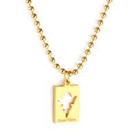 Titanium Steel Jewelry Necklace, Vacuum Ion Plating, Unisex 