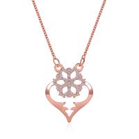 Rhinestone Zinc Alloy Necklace, plated, fashion jewelry & for woman & with rhinestone cm 