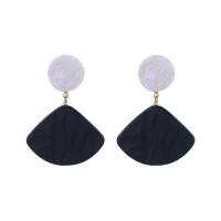 Acrylic Drop Earring, with Zinc Alloy, gold color plated, for woman 