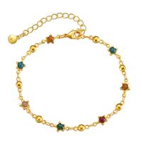 Enamel Brass Bracelets, 18K gold plated, for woman Approx 6.7 Inch 
