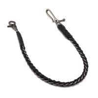 Kuhhaut Taillenkette, mit Eisen & Zinklegierung, Modeschmuck & unisex, schwarz, Länge:57-58 cm, verkauft von PC