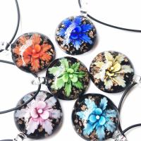 Lampwork Jewelry Necklace, with rubber cord, fashion jewelry & for woman 31mm cm 