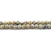 Natürliche Malachit Perlen, rund, poliert, DIY & verschiedene Größen vorhanden, gelb, Länge:ca. 38 cm, verkauft von Strang
