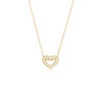 Stainless Steel Jewelry Necklace, 304 Stainless Steel, with 1.97inch extender chain, Heart, 18K gold plated, fashion jewelry & for woman, golden, 10mm Approx 16.54 Inch 