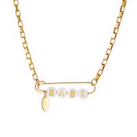 Resin Zinc Alloy Necklace, with Resin, with 6.5cm extender chain, gold color plated, fashion jewelry & for woman .5 cm 