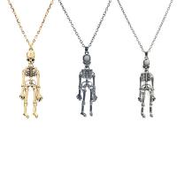 Zinc Alloy Necklace, Skull, plated, fashion jewelry & for woman cm 