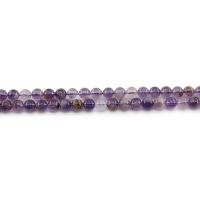 Granos de cuarzo fantasma, Púrpura+Fantasma+Cuarzo, Esférico, pulido, Bricolaje & diverso tamaño para la opción, Púrpura, longitud:aproximado 38 cm, Vendido por Sarta