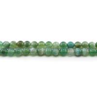 Natural Lace Agate Beads, Round, polished, DIY & frosted, green Approx 38 cm 