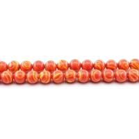Natürliche Malachit Perlen, rund, poliert, DIY & verschiedene Größen vorhanden, rot, Länge:ca. 38 cm, verkauft von Strang