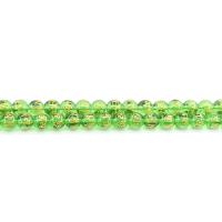Round Crystal Beads, polished, DIY & gold accent, Crystal Green Approx 38 cm 