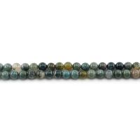 Natürliche Indian Achat Perlen, Indischer Achat, rund, poliert, DIY & verschiedene Größen vorhanden, grün, Länge:ca. 38 cm, verkauft von Strang