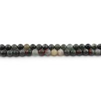 Perles de jaspe sanguin, Bloodstone africain, Rond, poli, DIY & normes différentes pour le choix, vert Environ 38 cm, Vendu par brin